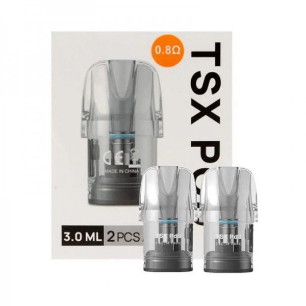 Aspire TSX Pod Cartridge 3ml 0.8Ω Replacement Pod for Cyber S & Cyber X Aspire TSX Pod Cartridge 3ml 0.8Ω Replacement Pod for Cyber S & Cyber X