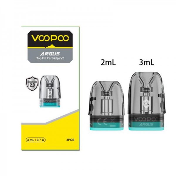 VOOPOO ARGUS Top Fill Cartridge V2 3ml Replacement Pod 3PCS VOOPOO ARGUS Top Fill Cartridge V2 3ml Replacement Pod 3PCS